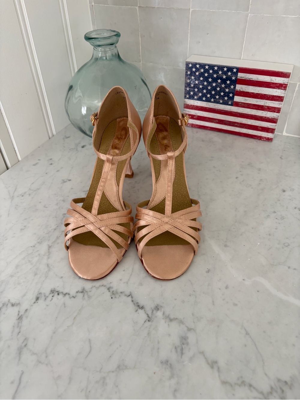 Capezio Satin Ballroom Suede Sole  NWT